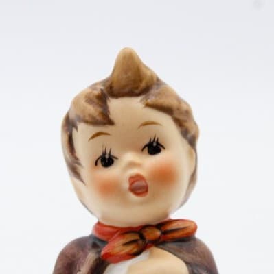 Hummel Goebel Cheeky Fellow W. Germany Vintage Porcelain Figurine TMK7 In Box - Thumbnail 3