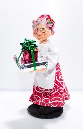 Vintage 2019 ANNALEE Mobilitee CHRISTMAS SWIRL MRS. SANTA Artisan Doll 13" w/Tag - Thumbnail 5