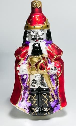 Vintage POLAND Wiseman Arabian Sultan Hand Painted Christmas Ornament - Image 1