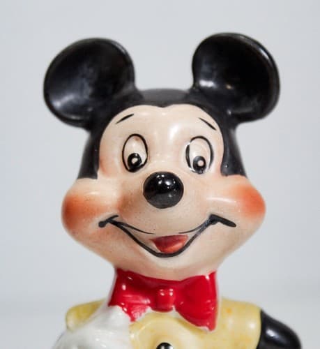 WALES Vintage 1960's Hand Painted Porcelain Mickey Mouse Figurine - Thumbnail 5