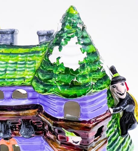 Vintage Christopher Radko Witch Manor Holiday Lighted Halloween Lantern w/ Box - Thumbnail 2