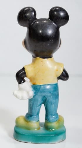 WALES Vintage 1960's Hand Painted Porcelain Mickey Mouse Figurine - Thumbnail 3