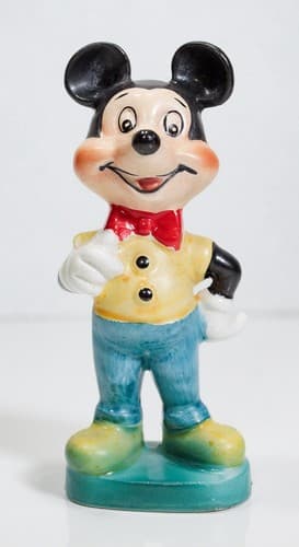 WALES Vintage 1960's Hand Painted Porcelain Mickey Mouse Figurine - Thumbnail 8