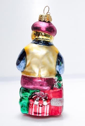 Vtg Dept. 56 Tiny Tim Christmas Carol Dickens Blonde Hair Glass Ornament - Thumbnail 4