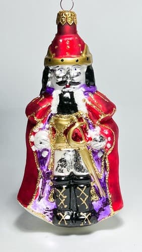 Vintage POLAND Wiseman Arabian Sultan Hand Painted Christmas Ornament - Thumbnail 4