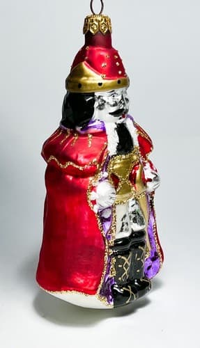 Vintage POLAND Wiseman Arabian Sultan Hand Painted Christmas Ornament - Thumbnail 2