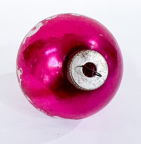 Vintage Mercury Glass Shiny Brite Pink Nursery Rhyme Christmas Ornament - Thumbnail 7