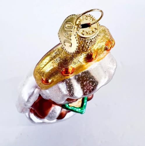 Vintage OWC Christmas 2003 Blown Glass Angel Gingerbread Cookie Ornament - Thumbnail 4