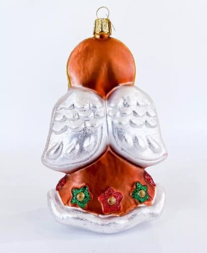 Vintage OWC Christmas 2003 Blown Glass Angel Gingerbread Cookie Ornament - Thumbnail 3