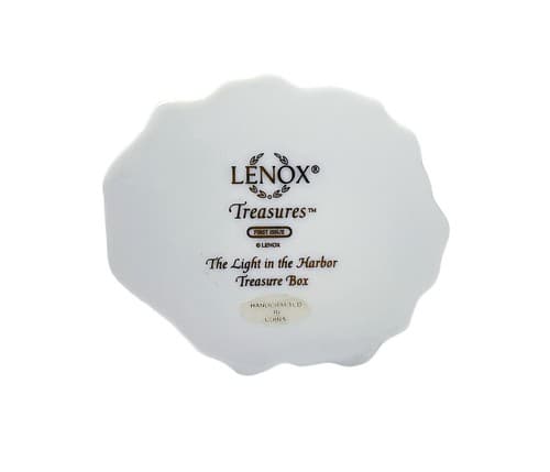 LENOX Treasures "The Light In The Harbor" Treasure Box Porcelain Trinket Box - Thumbnail 4