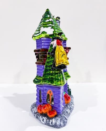 Vintage Christopher Radko Witch Manor Holiday Lighted Halloween Lantern w/ Box - Thumbnail 6