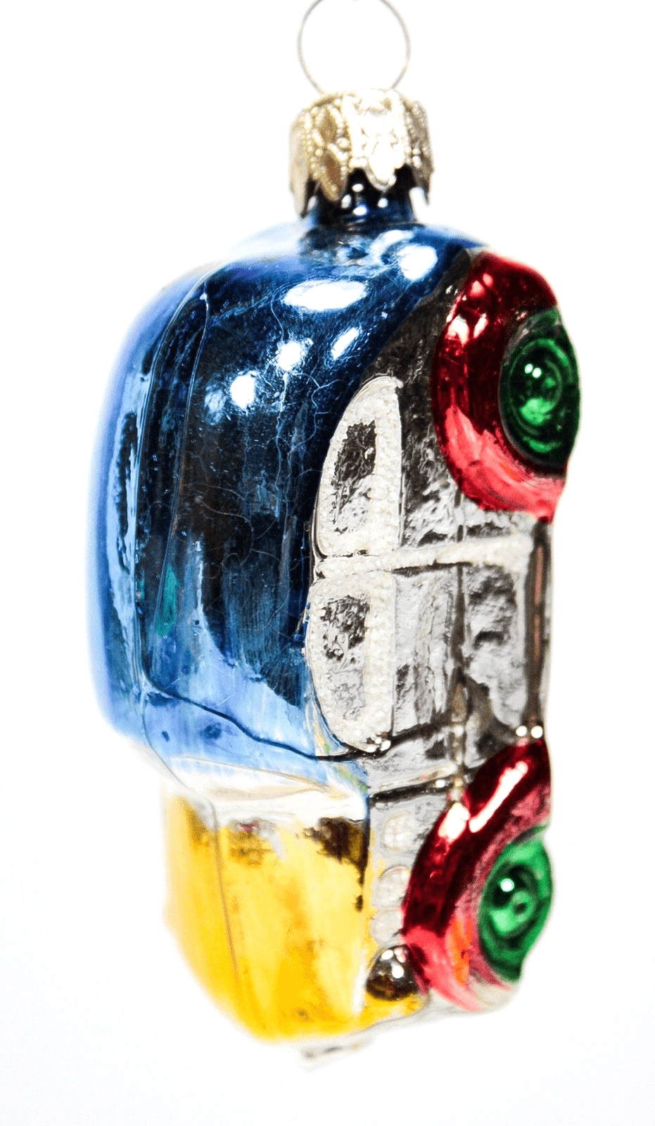 Vintage West Germany Multicolor Car Automobile Glass Christmas Ornament - Image 1