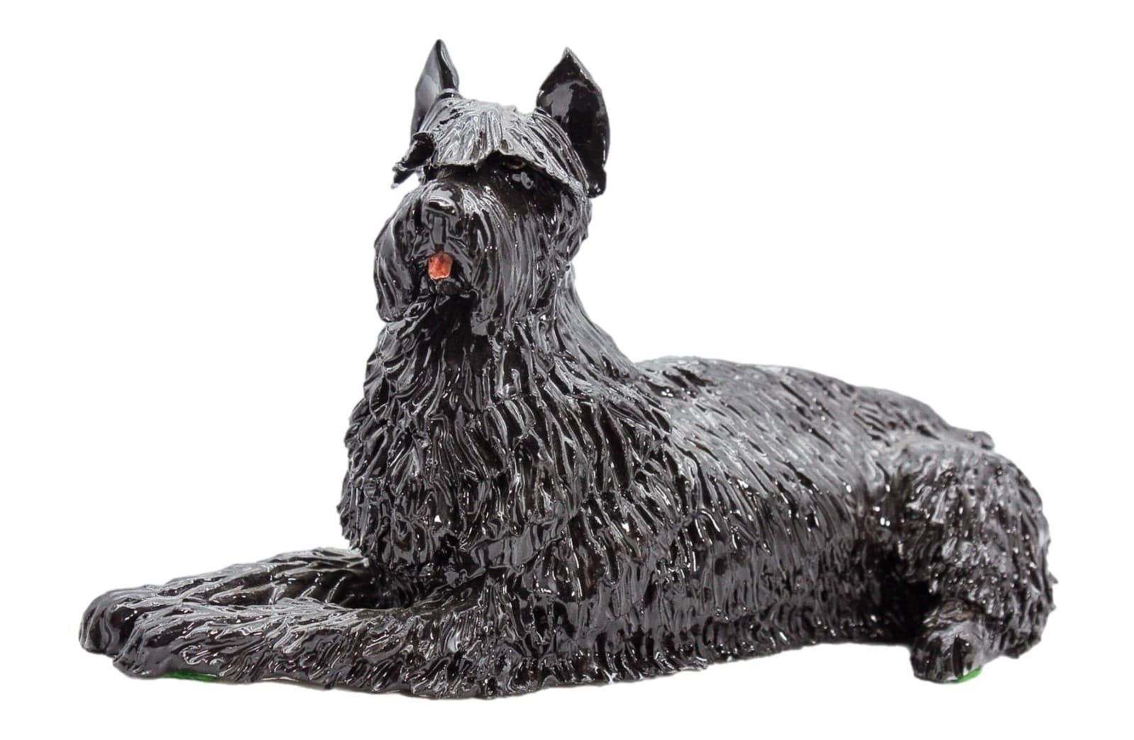 EVE PEARCE Handcrafted Black Schnauzer Porcelain Dog Figure Sculpture OOAK - Image 1