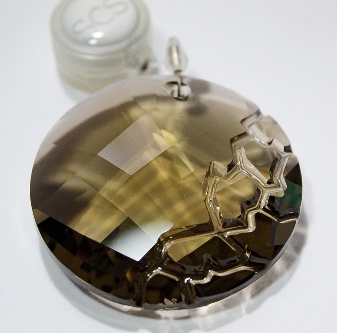SWAROVSKI Austria Amber Fine Crystal Earth Suncatcher Window Ornament RETIRED - Thumbnail 2