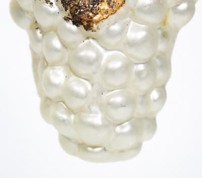 Antique West Germany White Grape Cluster Fruit Mercury Glass Christmas Ornament - Thumbnail 3