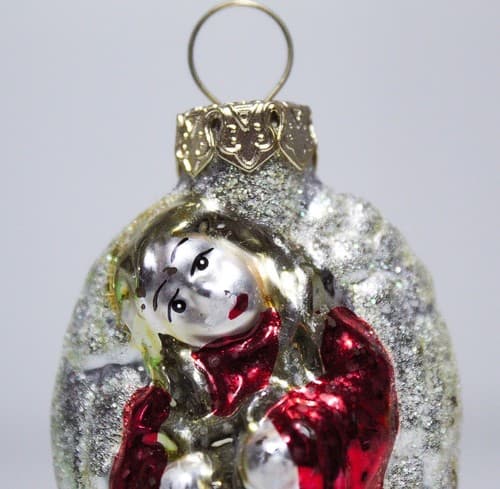 Vintage Hand Blown Glass Red Angel Christmas Ornament - Thumbnail 3
