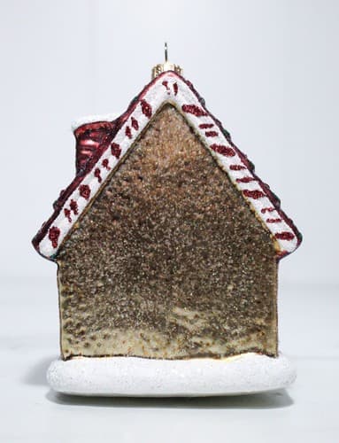 Vintage Summit Glass Gingerbread House Christmas Hanging Ornament - Thumbnail 4