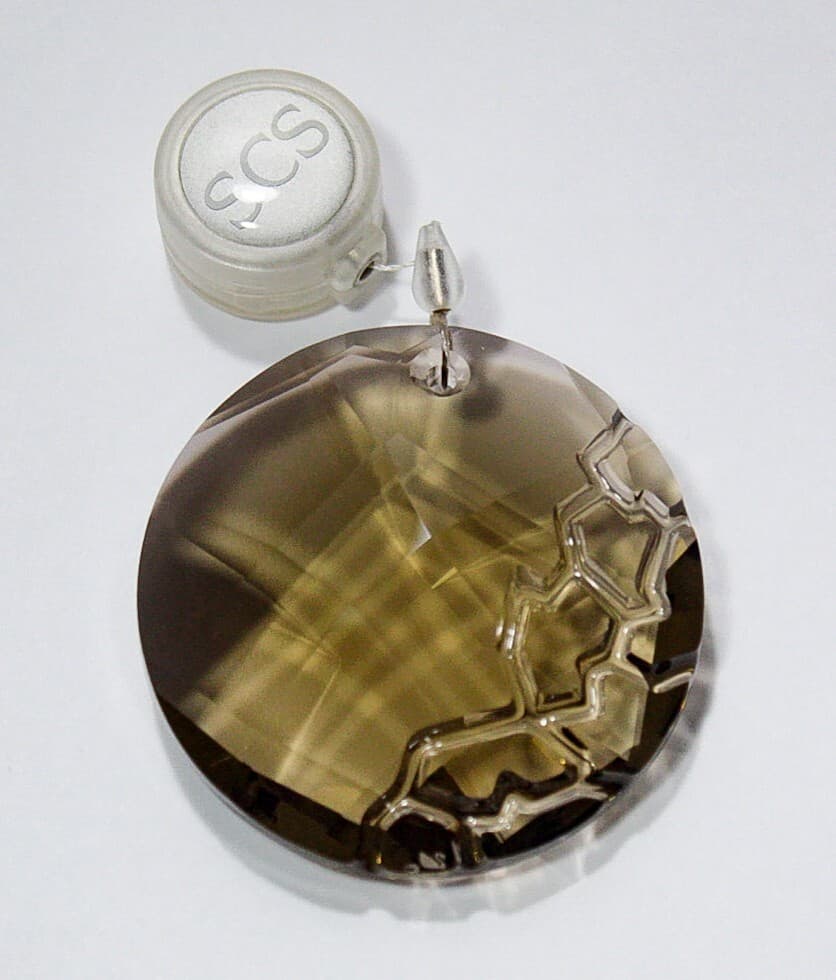 SWAROVSKI Austria Amber Fine Crystal Earth Suncatcher Window Ornament RETIRED - Thumbnail 6