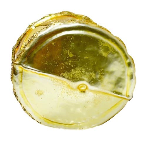 INGE GLASS West Germany Vintage Gold Mica Drum Motif Christmas Ornament - Thumbnail 3
