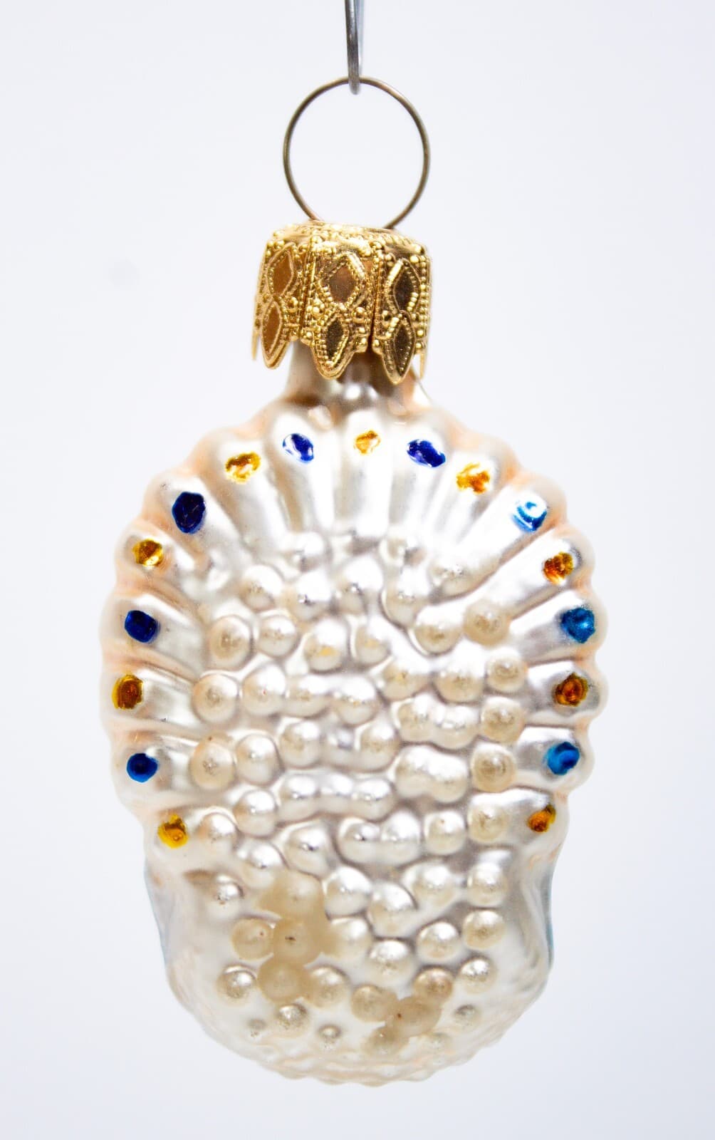 Vintage Germany Decorative Hand Blown Glass Peacock Christmas Ornament - Thumbnail 2