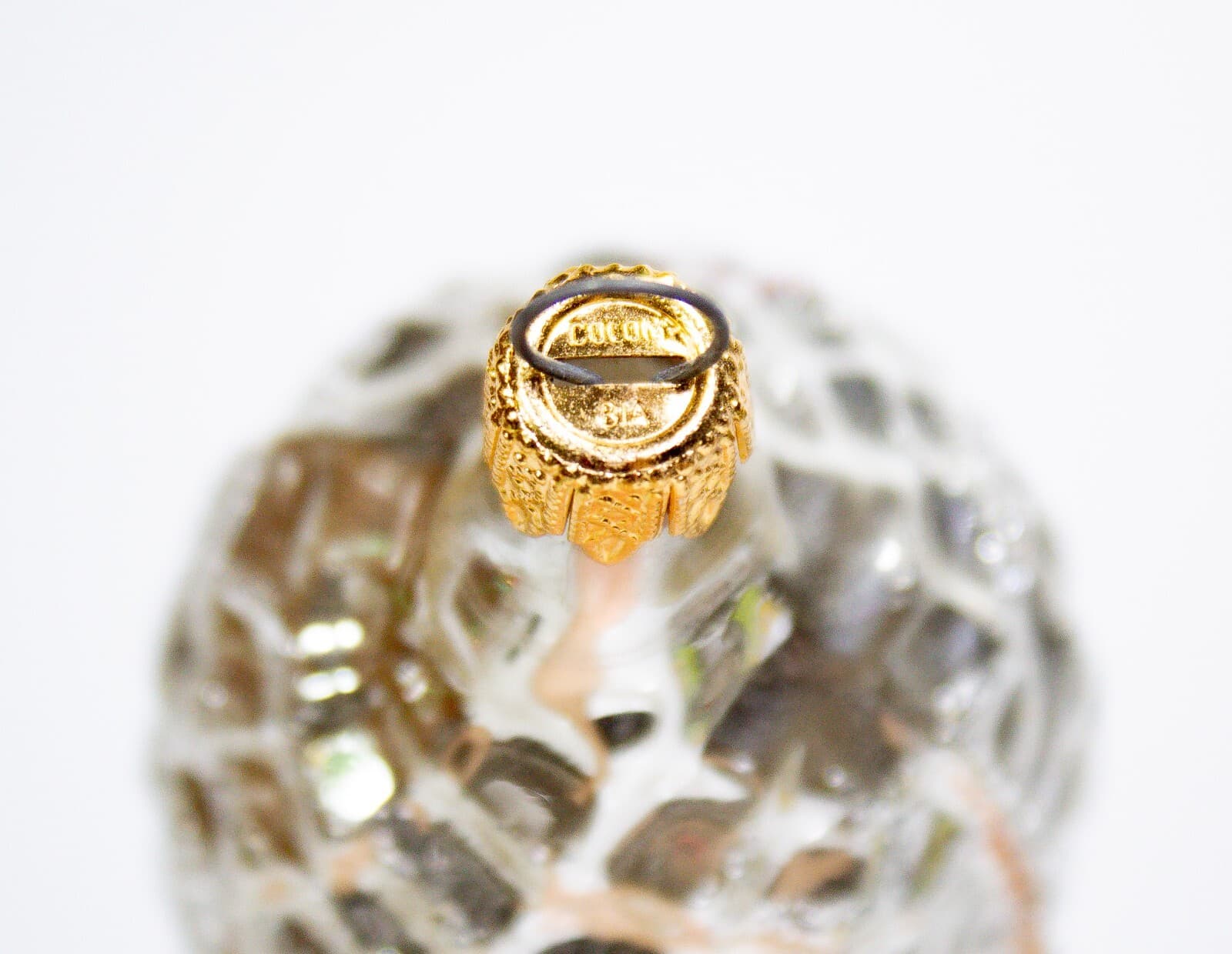Vintage Silver Pinecone Glitter Mercury Glass Christmas Ornament - Thumbnail 4
