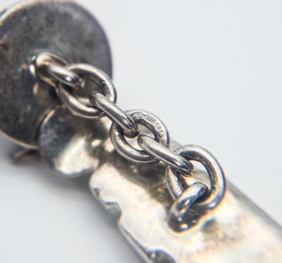 Vintage LINKS OF LONDON Marked Sterling Silver Golf Bag & Clubs Men's Cufflinks - Thumbnail 7