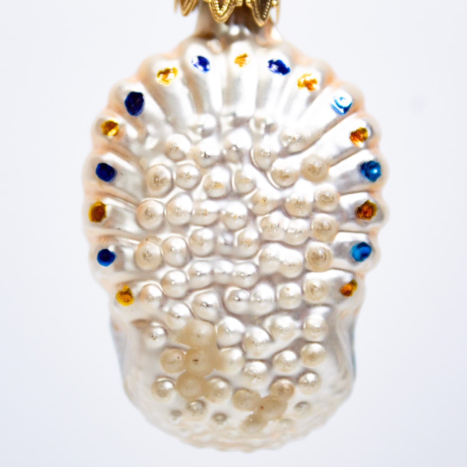 Vintage Germany Decorative Hand Blown Glass Peacock Christmas Ornament - Thumbnail 4