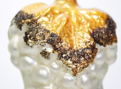 Antique West Germany White Grape Cluster Fruit Mercury Glass Christmas Ornament - Thumbnail 5