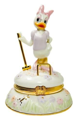 LENOX Vintage Treasures Disney Croquet with Daisy Treasure Porcelain Trinket Box - Image 1