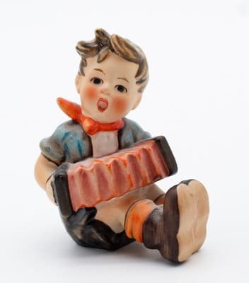 Hummel Goebel Boy With Accordion West Germany Vintage Porcelain Figurine TMK4 - Thumbnail 5