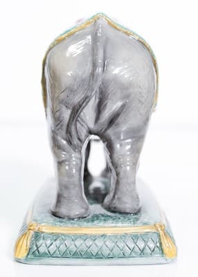 HALCYON DAYS Porcelain Hand Painted "Her Majesty The Queen" Elephant Figure - Thumbnail 4