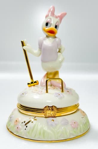 LENOX Vintage Treasures Disney Croquet with Daisy Treasure Porcelain Trinket Box - Thumbnail 5