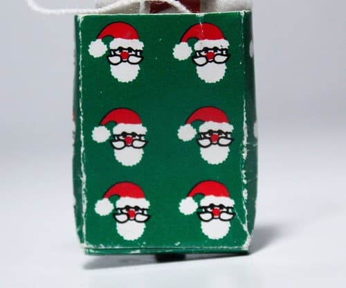 Vintage Artisan Dollhouse Miniature Christmas Gift Bag w/ Teddy Bear 1:12 - Thumbnail 4