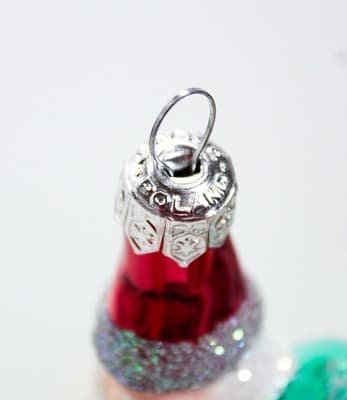 Vtg Made In POLAND Hand Painted Santa w/ Presents Glass Christmas Ornament - Thumbnail 5