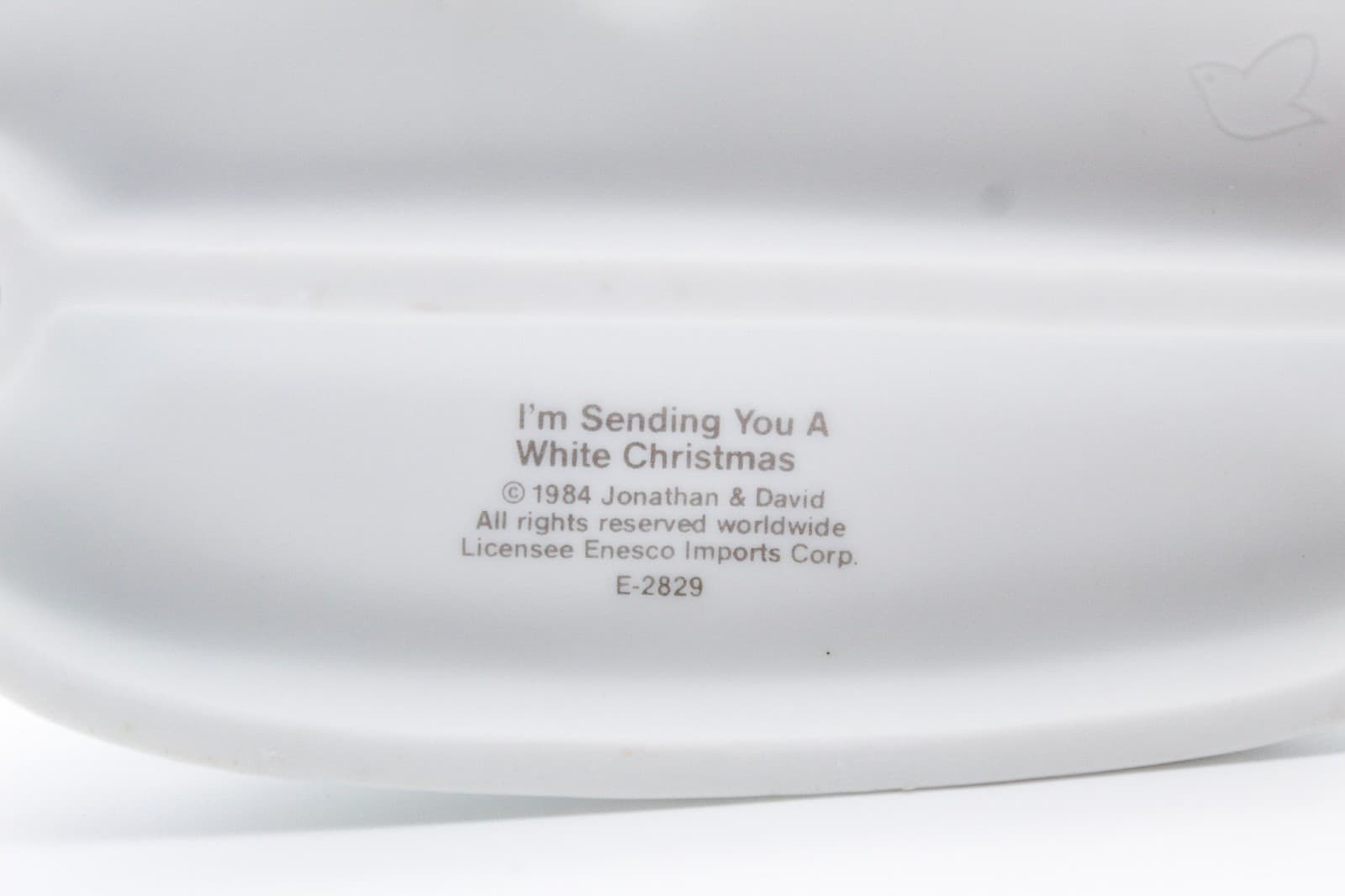 Precious Moments I'm Sending You A White Christmas Porcelain Figurine 1984 - Thumbnail 7