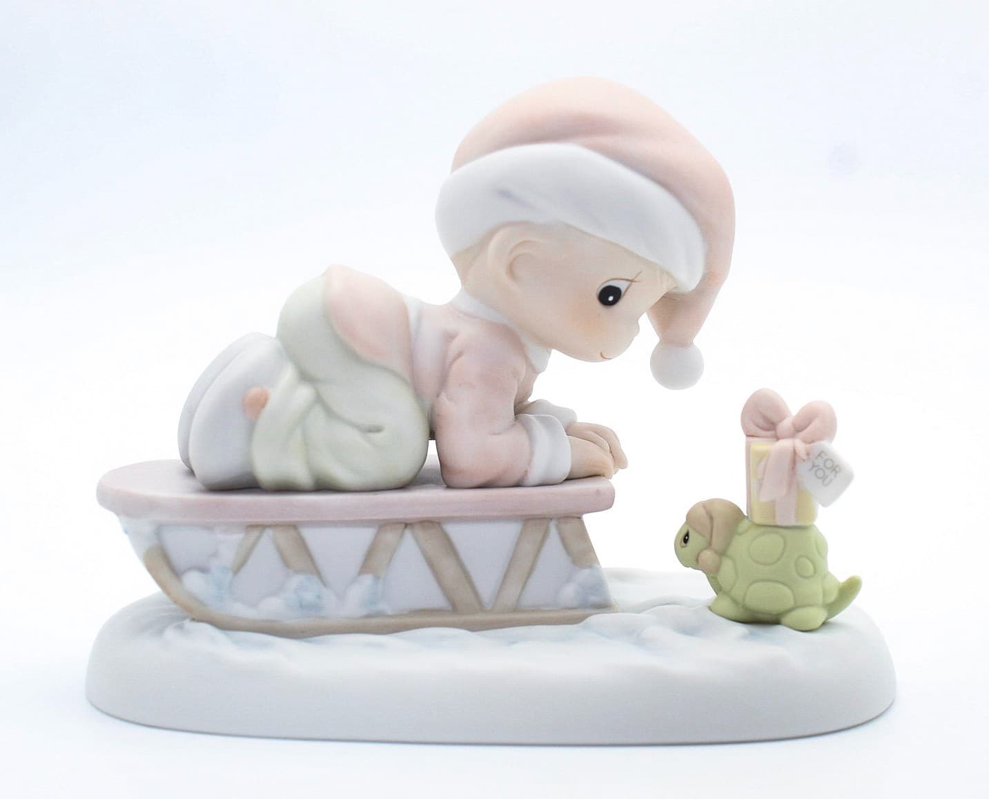 Precious Moments Bringing You A Merry Christmas Enesco Porcelain Figurine 1993 - Thumbnail 8