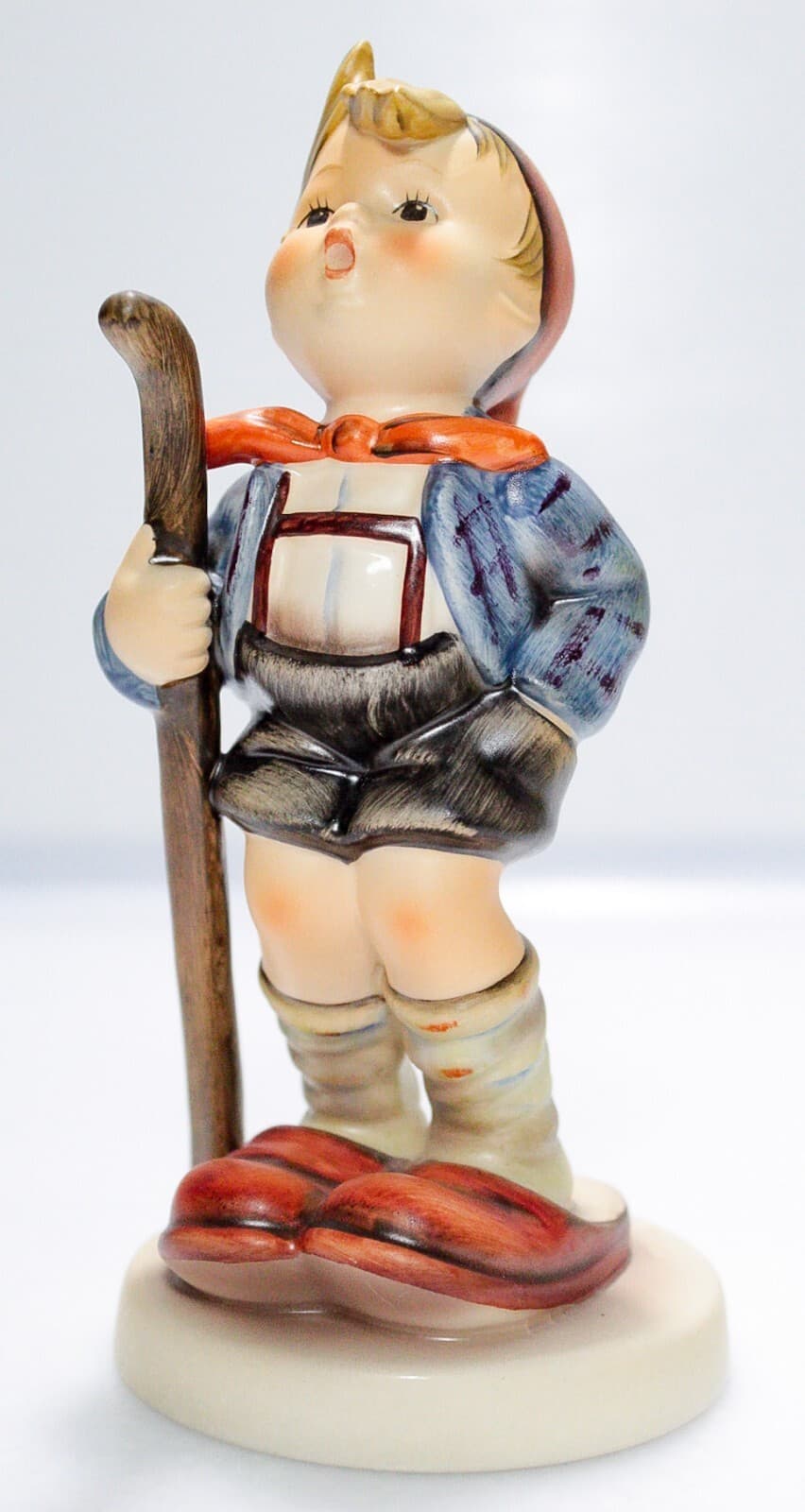 GOEBEL HUMMEL Germany "Little Hiker" Hand Painted Porcelain Figurine TMK6 - Thumbnail 6