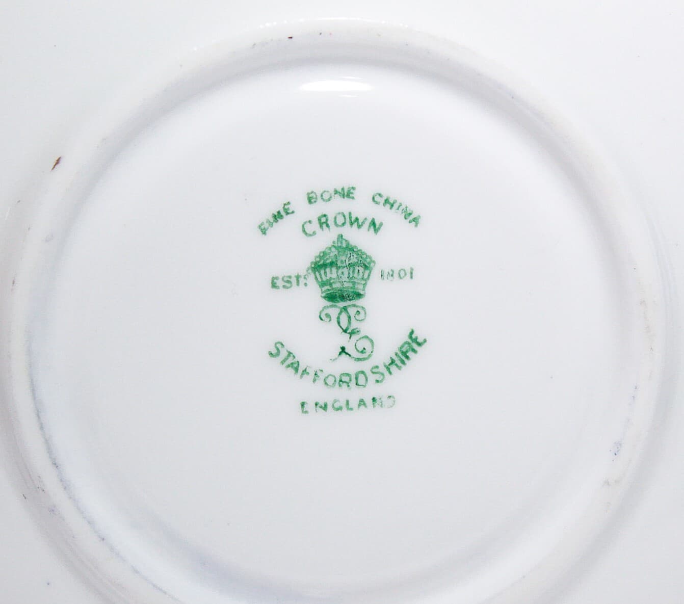 CROWN STAFFORDSHIRE Antique England Fine Bone China Cobalt Floral Cup & Saucer - Thumbnail 6