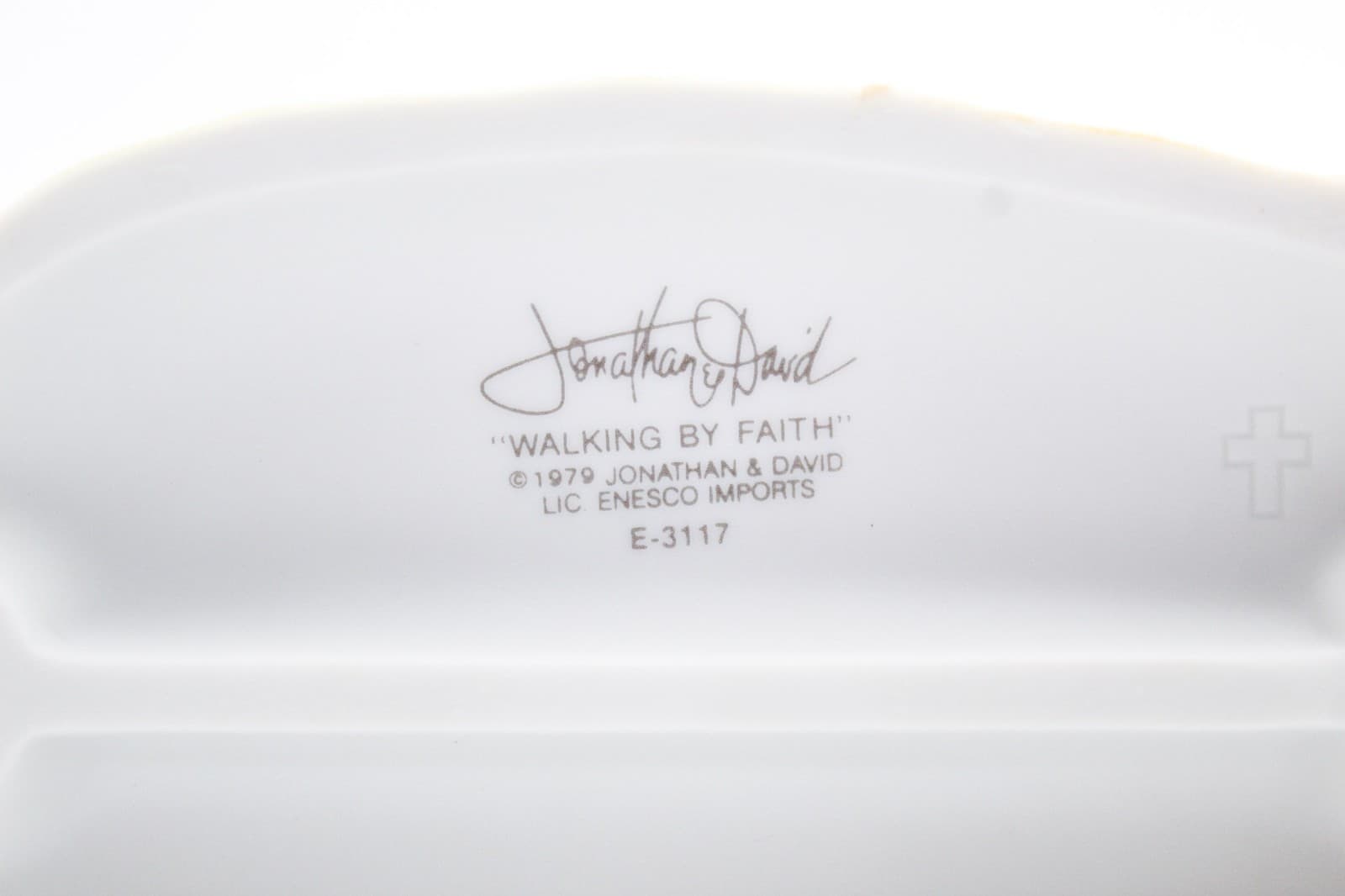 Precious Moments Walking By Faith Enesco Porcelain Figurine 1979 - Thumbnail 6