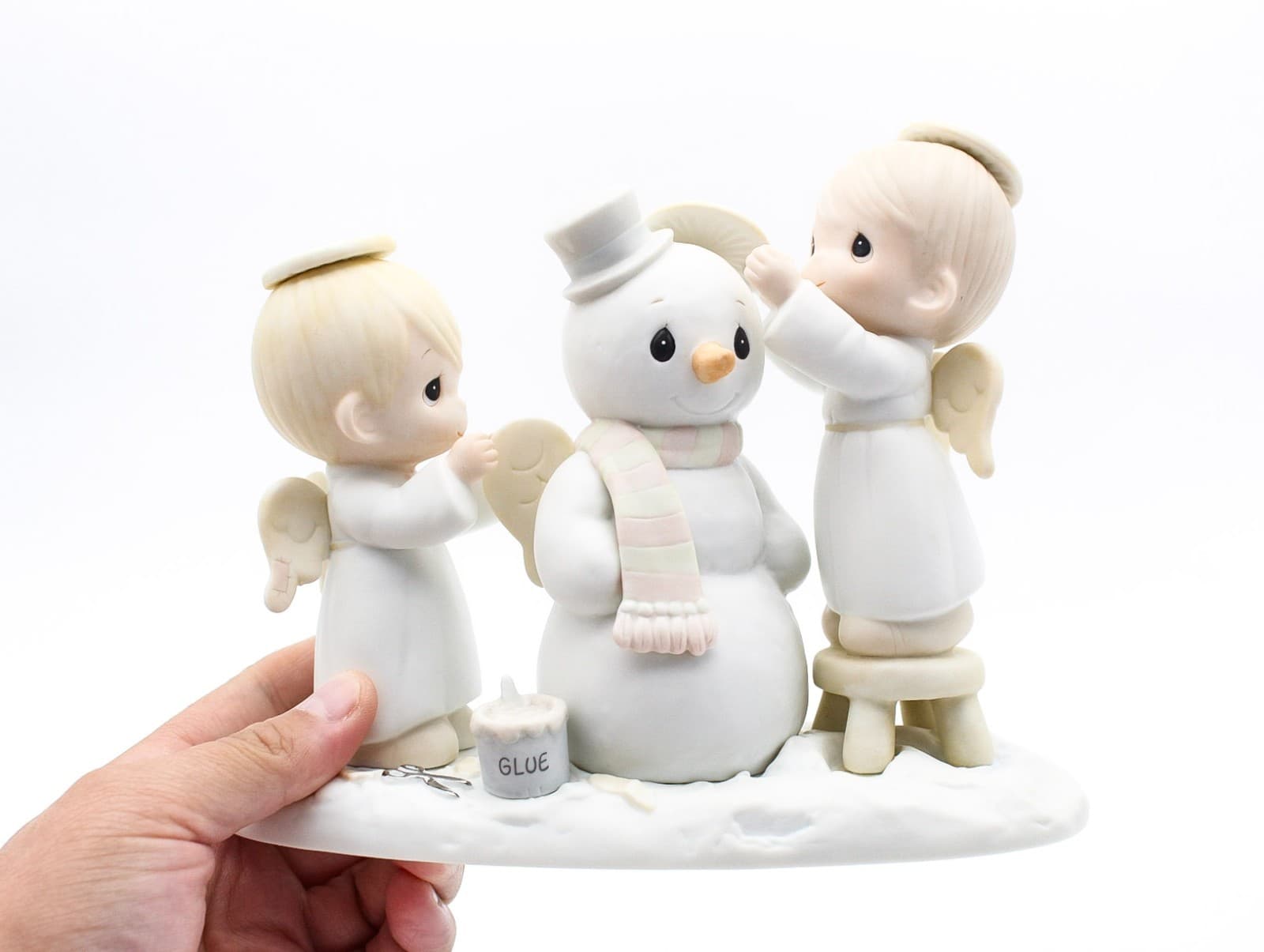 Precious Moments Halo, And Merry Christmas Enesco Porcelain Figurine 1985 - Thumbnail 2