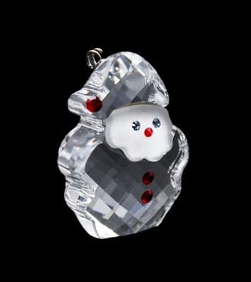 Swarovski Happy Moments Santa Claus Crystal Retired Christmas Jeweled Ornament - Image 1