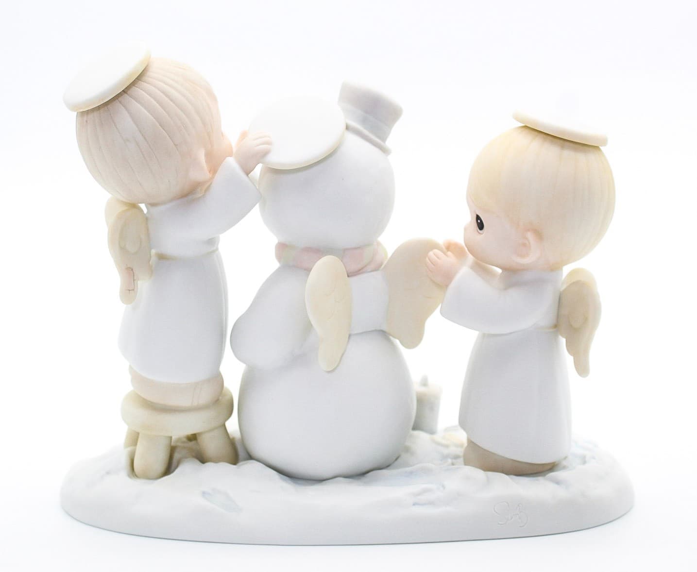 Precious Moments Halo, And Merry Christmas Enesco Porcelain Figurine 1985 - Thumbnail 4