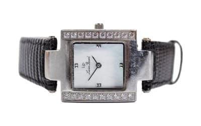 LUCIEN PICCARD Swiss Made Sapphire Crystal Diamond Bezel Ladies Watch - Image 1