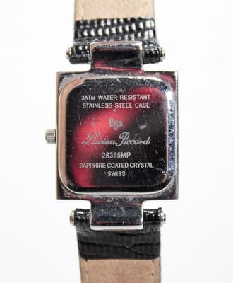 LUCIEN PICCARD Swiss Made Sapphire Crystal Diamond Bezel Ladies Watch - Thumbnail 5