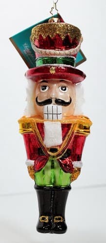 CHRISTOPHER RADKO " Nutty But Nice" Soldier Glass Christmas Ornament w/ Tag - Thumbnail 7
