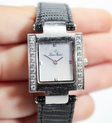 LUCIEN PICCARD Swiss Made Sapphire Crystal Diamond Bezel Ladies Watch - Thumbnail 2