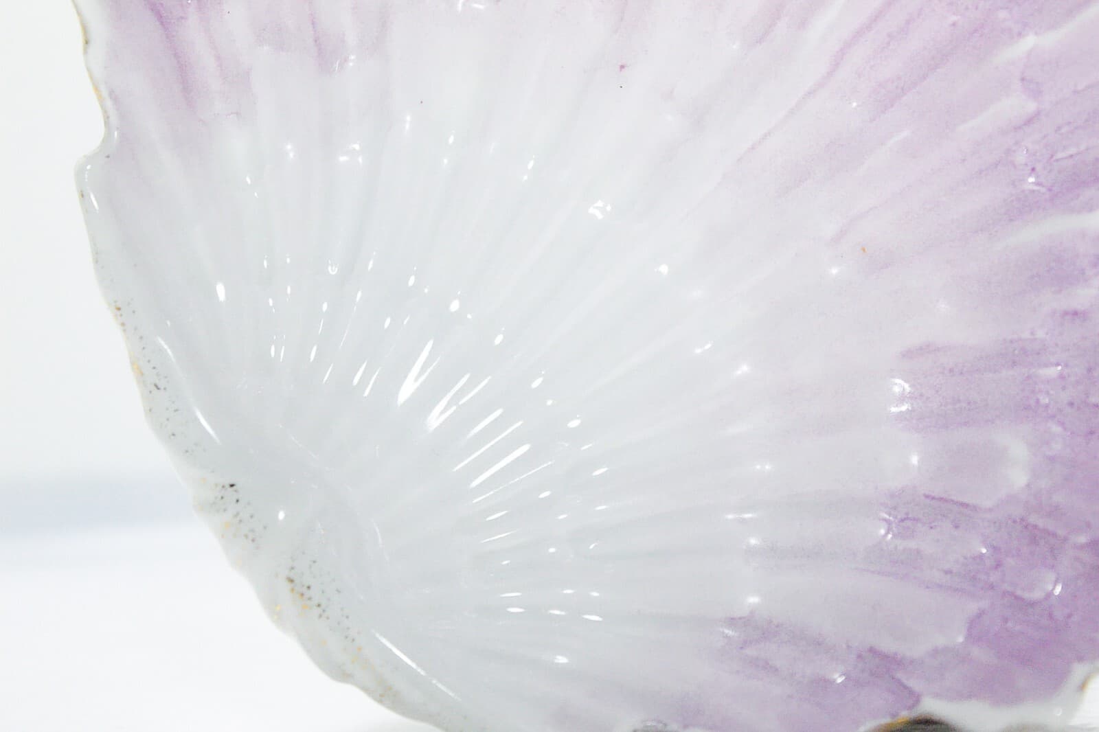 KPM Made In Germany Vintage Purple Seashell Motif Porcelain Serving Candy Dish - Thumbnail 4