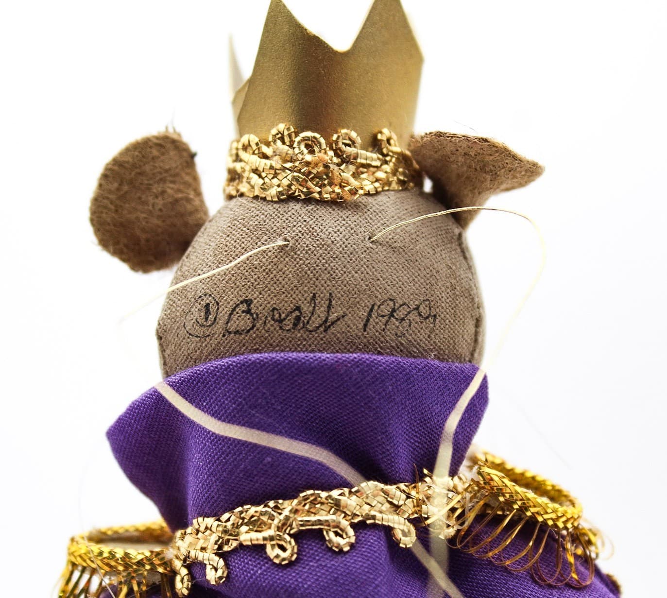Gladys Boalt 1989 Hand Crafted The Nutcracker Mouse King Christmas Ornament 5" - Thumbnail 4