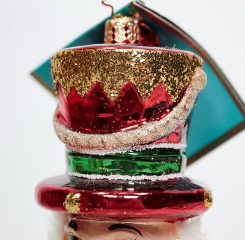 CHRISTOPHER RADKO " Nutty But Nice" Soldier Glass Christmas Ornament w/ Tag - Thumbnail 3