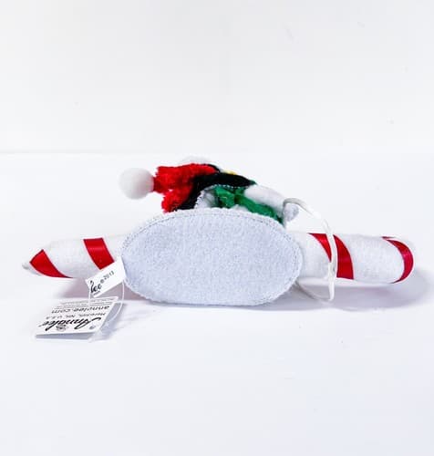 Vintage Annalee Tobogganing Buddies on Candy Cane 3" Christmas Doll - Thumbnail 5